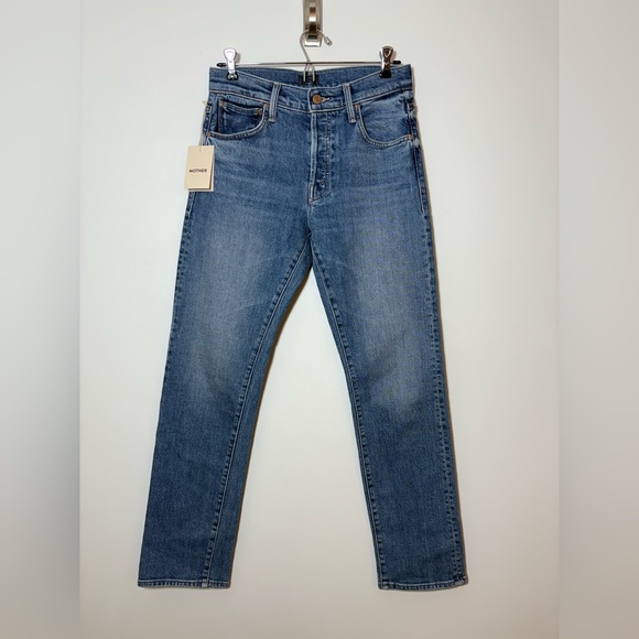 Mother The Mid Rise Hiker Hover Penny For Your Thoughts Button Fly Jeans Size 26 - Picture 3 of 10